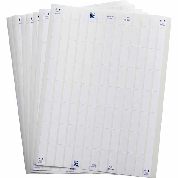 Brady LaserTab Polyamide Coated Nylon Cloth Lbls 1.437 in H x 0.5 in W White 32/PK LAT-38-799-2.5 - main